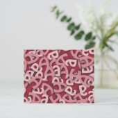 Letter A Pink Briefkaart (Staand voorkant)