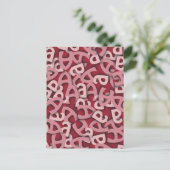 Letter A Pink Briefkaart (Staand voorkant)