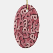 Letter A Pink Keramisch Ornament (Rechts)