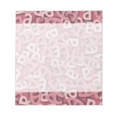 Letter A Pink Notitieblok (Voorkant)
