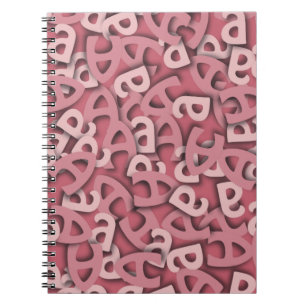 Letter A Pink Notitieboek