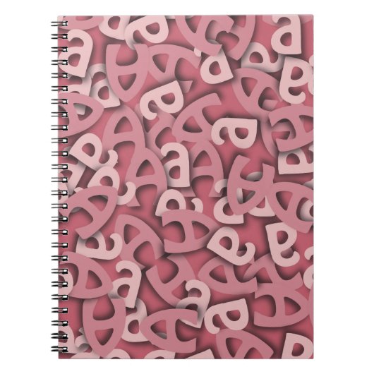 Letter A Pink Notitieboek (Voorkant)