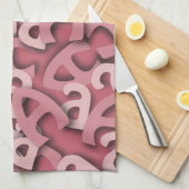 Letter A Pink Theedoek (Quarter Fold)