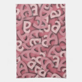 Letter A Pink Theedoek (Verticaal)