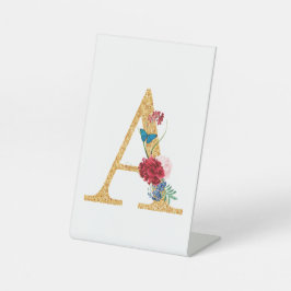 letter a reclamebord met voetstuk