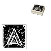 Letter A rubber stempel alfabet ABC (Gestempeld)