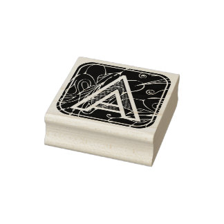 Letter A rubber stempel alfabet ABC