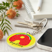 Letter A Sleutelhanger, Watermeloen Sleutelhanger, Sleutelhanger (Voorkant Rechts)