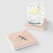 Letter A Stenen Onderzetter (Zijkant)