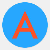 Letter A sticker (Voorkant)