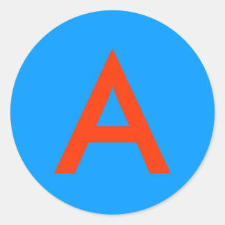 Letter A sticker