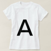 letter "A" T-shirt (Design voorkant)