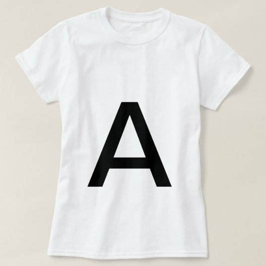 letter "A" T-shirt (Design voorkant)
