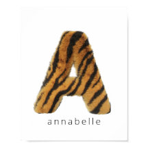 Letter A Tiger Fur