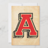 Letter A Unieke aangepaste versie Kaart (Voorkant)