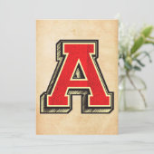 Letter A Unieke aangepaste versie Kaart (Staand voorkant)