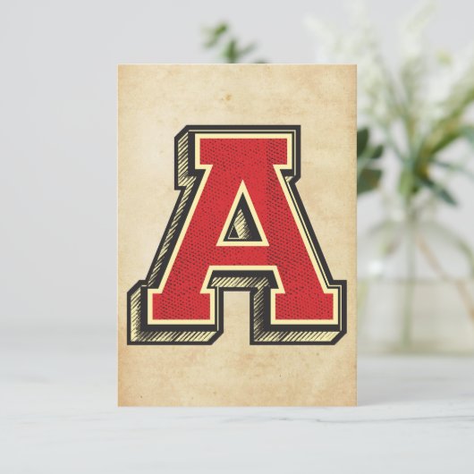  Letter A Unieke aangepaste versie Kaart (Staand voorkant)