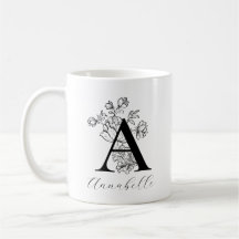  letter A van het Floral Monogram