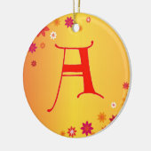 Letter A-versiering Keramisch Ornament (Links)
