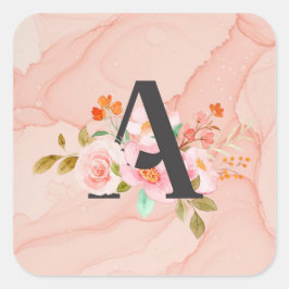 Letter A Vierkante Sticker