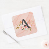 Letter A Vierkante Sticker (Envelop)