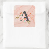 Letter A Vierkante Sticker (Tas)