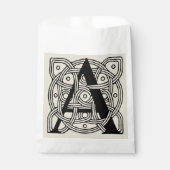 Letter A Vintage Celtic Knot Monogram Bedankzakje (Voorkant)