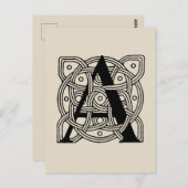 Letter A Vintage Celtic Knot Monogram Briefkaart (Voorkant / Achterkant)