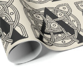 Letter A Vintage Celtic Knot Monogram Cadeaupapier (Rol Hoek)