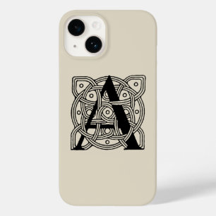 Letter A Vintage Celtic Knot Monogram Case-Mate iPhone 14 Hoesje