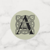 Letter A Vintage Celtic Knot Monogram Confetti (Kleine voorkant)