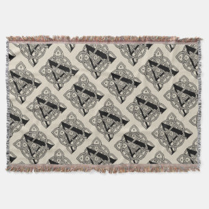 Letter A Vintage Celtic Knot Monogram Deken