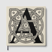 Letter A Vintage Celtic Knot Monogram Gastenboek (Voorkant)