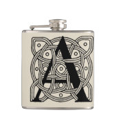 Letter A Vintage Celtic Knot Monogram Heupfles (Voorkant)