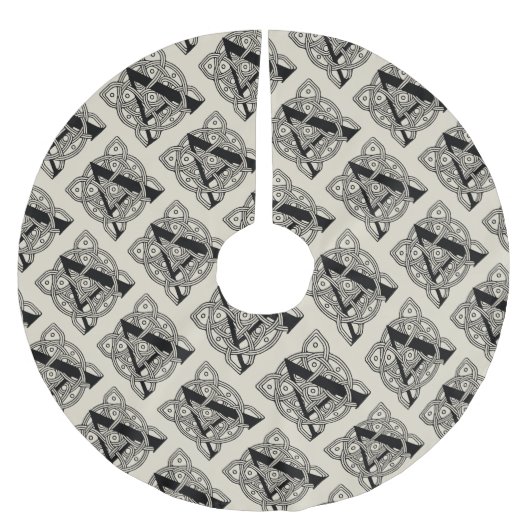 Letter A Vintage Celtic Knot Monogram Kerstboom Rok (Voorkant)