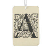Letter A Vintage Celtic Knot Monogram Luchtverfrisser (Achterkant)
