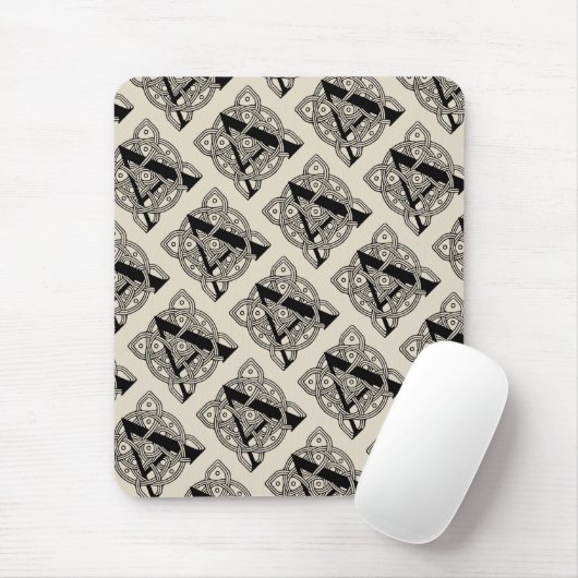 Letter A Vintage Celtic Knot Monogram Muismat (Met muis)