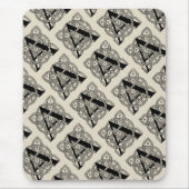 Letter A Vintage Celtic Knot Monogram Muismat (Voorkant)