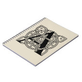 Letter A Vintage Celtic Knot Monogram Notitieboek (Linkerzijde)