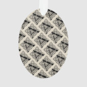 Letter A Vintage Celtic Knot Monogram Ornament (achterkant)