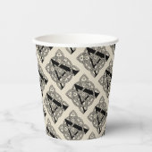 Letter A Vintage Celtic Knot Monogram Papieren Bekers (Voorkant)
