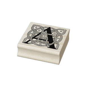 Letter A Vintage Celtic Knot Monogram Rubberstempel