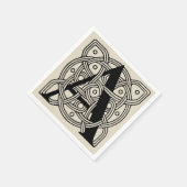 Letter A Vintage Celtic Knot Monogram Servet (Hoek)