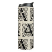Letter A Vintage Celtic Knot Monogram Thermosbeker (Gedraaid links)