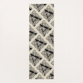 Letter A Vintage Celtic Knot Monogram Yogamat (Achterkant)