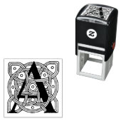 Letter A Vintage Celtic Knot Monogram Zelfinktende Stempel (In situ)