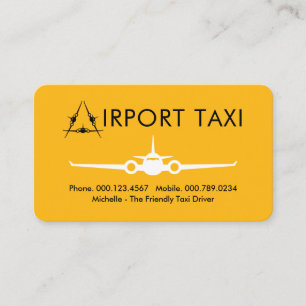 Letter-A Vliegtuig Luchthaven Taxi Service Visitekaartje