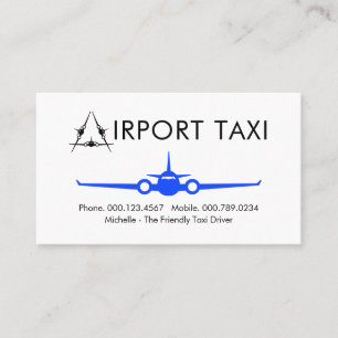 Letter-A Vliegtuig Luchthaven Taxi Service Visitekaartje