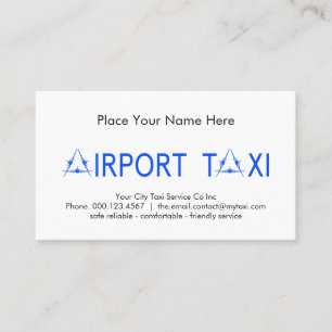 Letter-A Vliegtuig Luchthaven Taxi Visitekaartje