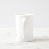 Letter A waterverf boho roze Amelia Porselein Kop (Achterkant)